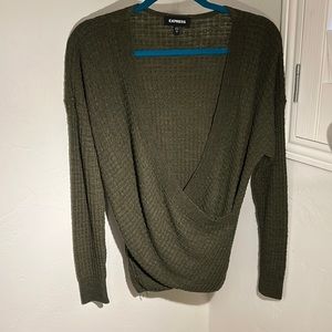 Size S express green cross front sweater